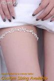 HT03-S Silver Pearl Bridal Leg Garter Bridal Thigh Leg Garter Ring Wedding Garter Belt Wedding Party Bridal Leg Garter