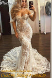 Wedding Dress With Embroidered Lace On Net Mermaid Boat Neck Vintage Sleeveless Lace Bride Gowns Backless Vestido De Nov