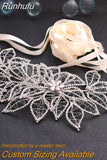 SH256-S Bridal Belt Rhinestone Wedding Dress Belt Crystal Bridal Waistband Handmade Woman Party Sash with Ribbon