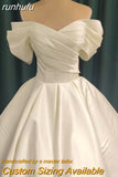 Robe De Mariage Lustrous Satin Ball Gown Wedding Dresses Vestido De Noivas Plus Size Bridal Custom Wedding Gowns