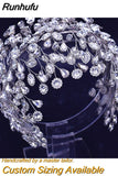 HP420 Luxury Bridal Tiara Wedding Headband Rhinestone Wedding Hair Accessories Handmade Bride Headpiece Head Jewelry