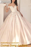 Wedding Dress Vintage With Organza Ball Gown Boat Neck Sleeveless Lace Bride Gowns Appliques Back Lace Uprobes De Mariée