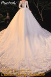 Sleeve Empire Illusion Wedding Dress For Pregnant Ball Gown 2023 Lace Embroidery Wedding Dress Robe De Mariee