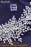 HP499 Crystal Flower Bridal Comb Rhinestone Wedding Hair Accessories Bride Tiara and Headdress Pageant Hair Jewelry