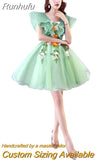 Dress 2023 New Elegant V-neck Party Prom Ball Gown Sweet Flower Vintage Quinceanera Dresses Plus Size