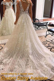 Lace Sequined Wedding Dress Shiny Tulle Beach Party Boho Elegant Bridal Dress Open Back Maxi Dress Vestidos De Novia