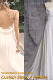 Chiffon Beach Wedding Dress 2023 Spaghetti Straps Special Occasion Backless White Long Bridal Gowns New Mariage
