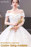 Sweetheart Boat Neck Style China Wedding Dress Vintage Lace Embroidery Pluse Size Vestidos De Novia Bride Gowns Marriage