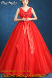 Dresses Sexy V-neck Ball Gown Lace Gorgeous Party Prom Foraml Homecoming Gowns
