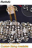 HP240 Shiny Crystal Wedding Headpieces Bridal Floral Hair Accessories Alloy Flower Bridal Headbands Rhinestone Crowns
