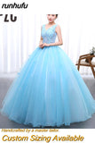 &amp; M Novias Real Video Prinses Blauw Nieuwe Trouwjurk 2023 Doubl Schouders Voor Party Chorus Host Fijnstraal Bittere stage Studio