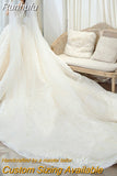 New Shining Sequins Luxury Wedding Dress With Sweep Train Elegant Boat Neck Off The Shoulder Ball Gown Vestido De Noiva