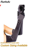 Party Dance Gloves Mariage White/Black/Red Finger Satin Boda Opera For Bridal Wedding Accessories