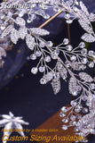 Luxury Bridal Hair Tiara Rhinestone Headband Handmade Wedding Hair Accessories Women Headdress Pageant Headpiece HP398