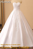 NICEB Vestido De Noiva Wedding Dress Elegant Bling Sequin Lace Applique Satin Fashion Bridal Gown Strapless Sweetheart