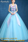 Dresses Sexy V-neck Ball Gown Lace Gorgeous Party Prom Foraml Homecoming Gowns