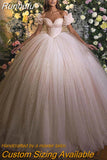 Luxury Bohemian Princess Wedding Dresses Shiny Women's Sexy Sweetheart A-Line Tulle Bridal Gowns Robe De Mariée Vestidos