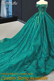 Colorful Lace Wedding Dress Party Prom Dress Shinny Beading Off The Shoulder Ball Gown Wedding Gowns