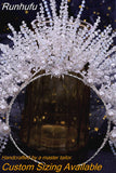 Luxury Bridal Hair Tiara Rhinestone Headband Handmade Wedding Hair Accessories Women Headdress Pageant Headpiece HP398