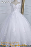 The Shoulder Wedding Dress 2023 light Appliques Pearls Lace Fashion Wholesale Cheap Simple Bride Dress Vestidos De Novia