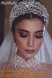 HP415 Rhinestone Bridal Headband Woman Tiara and Crown Wedding Hair Accessories Bride Headdress Banquet Headwear Party
