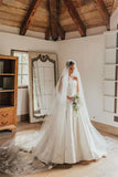 Pretty Wedding Dress Ball Gown Strapless Satin White Long Wedding Dresses Bridal Gowns HZ1214