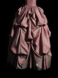 Modest Ball Gown Off The Shoulder Pink Taffeta Long Prom Dress Party Dress Graduation Dresses Sweet 16 Dress HZ1214