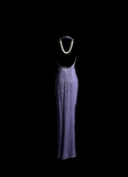 Vintage Mermaid Halter Sequin Lilac Backless Long Prom Dress Party Dress Graduation Dresses HZ1214