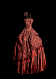 Modest Ball Gown Strapless Burgundy Floral Long Prom Dress Party Dress Graduation Dresses Sweet 16 Dress HZ1214