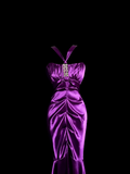 Vintage Mermaid Halter Satin Grape Satin Pleated Long Prom Dress Party Dress Graduation Dresses HZ1214