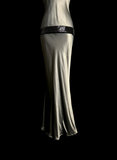 Vintage Sheath Halter Gray Long Prom Dress Party Dress Graduation Dresses HZ1214