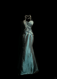 Pretty Mermaid Sweetheart Green Taffeta Long Night Dinner Evening Dresses Formal Summer Wedding Guest Dresses Wedding Guest Outfits HZ1214