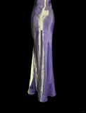 Vintage Mermaid Spaghetti Straps Grape Satin Long Prom Dress Party Dress Graduation Dresses HZ1214