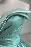 A-line Satin Off-the-shoulder Long Prom Dress Bridesmaid Dress HZ1108