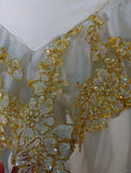 White A-Line Strapless Satin Sequins Long Prom Dress Embroidered Applique Wedding Dress HZ1108