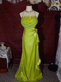 Yellow Simple Bodycon Dress Spaghetti Strap Chiffon Long Prom Dress Applique Graduation Prom Dress HZ1108