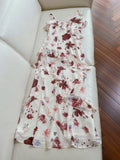French ruffled halter dress with floral print HZ1108