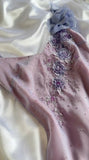 Vintage Purple Spaghetti Straps Sheath Sparkling Beaded Chiffon Short Prom Dresses Applique Party Dresses HZ1108