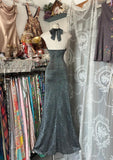 Modern Halter Black Grey Sheath Backless Long Party Dress Cocktail Dress HZ1108