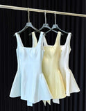 Cute Square Neck A-line Backless Birthday Dress Bow Short Prom Dress Sweet Homecoming Dress HZ1108