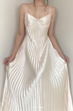Light Champagne Spaghetti Straps Guest Dresses Sheath Pleated Chiffon Fashion Prom Dress with Backless HZ1108