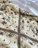 Vintage Beaded Chiffon Sheath Prom Dresses Backless Evening Dresses HZ1108