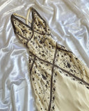 Vintage Beaded Chiffon Sheath Prom Dresses Backless Evening Dresses HZ1108