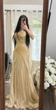 Gorgeous Spaghetti Straps Beaded Chiffon Mermaid Prom Dresses Vintage Evening Gowns HZ1108