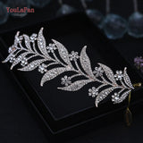 Alloy Rhinestone Headband Wedding Head Piece Flower Bridal Hair Accessories Hair Comb Silver Hair Clips Headwear HP301