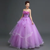 New Flower Quinceanera Dresses Sexy Strapless Party Prom Dress Plus Size Ball Gown Vestidos De 15 Custom Made Robe De Bal