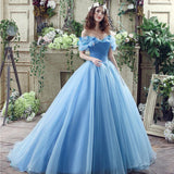 Shoulder Quinceanera Sweet 16 Dress Ball Gown Prom Gown Handmade Floral Vestido De Festa Debutante Gowns Evening Party