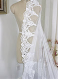 Veils New Classic Lace One-layer Appliqued Wedding Veil Elegant Wedding Accessories