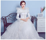 Muslim Wedding Dresses 2023 New Long Sleeves White Organza Cheap Wedding Gowns vestido noiva
