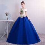 Novias Blue Quinceanera Dresses Elegant O Neck Off The Shoulder Lace Beading Party Prom Luxury Quinceanera Dress Pluse Size